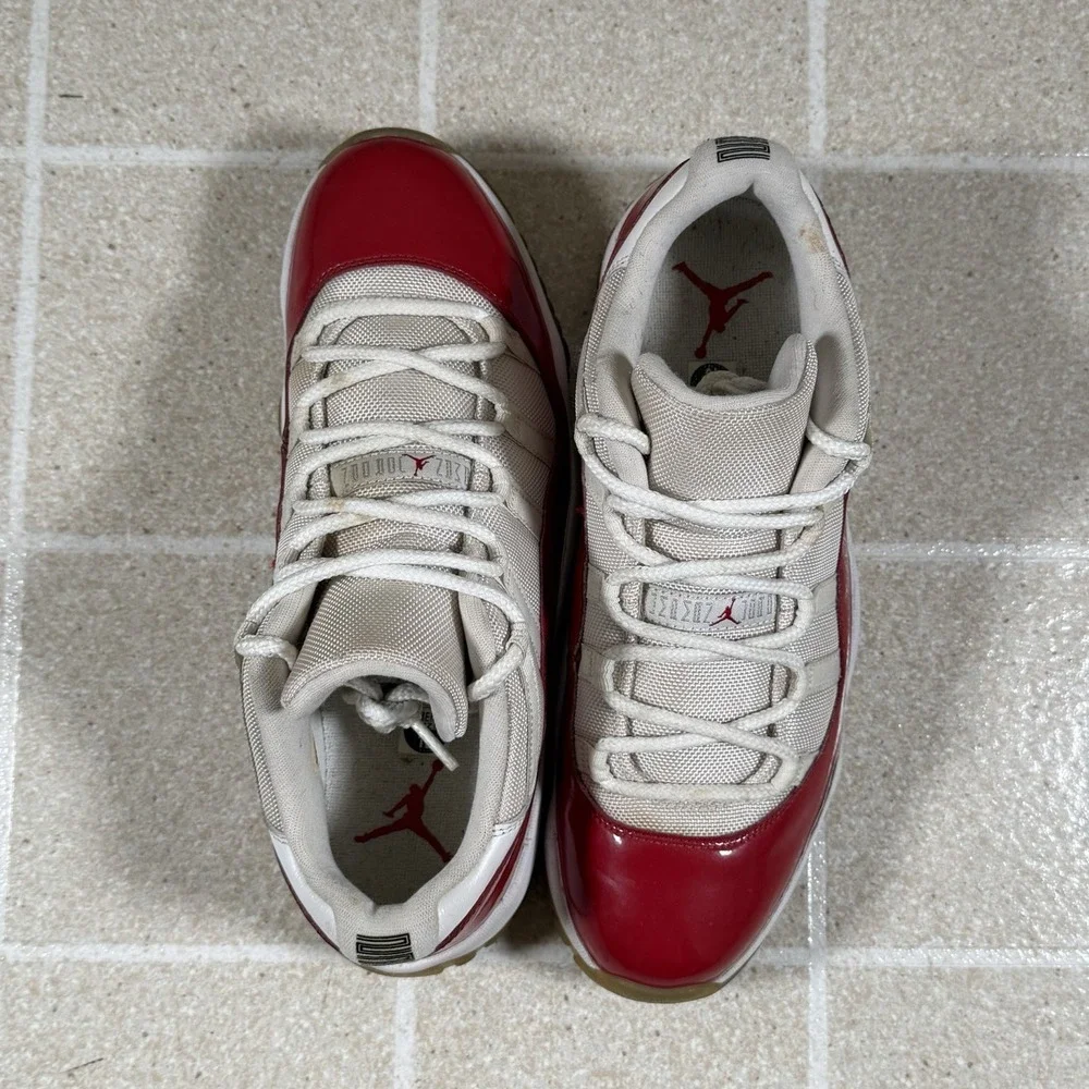 Jordan Air Jordan 11 Retro Low Cherry White Varsity Red 528895-102 Sneaker Size